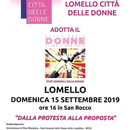 Lomello sarà il primo Comune ad adottare il progetto “Le città delle donne”