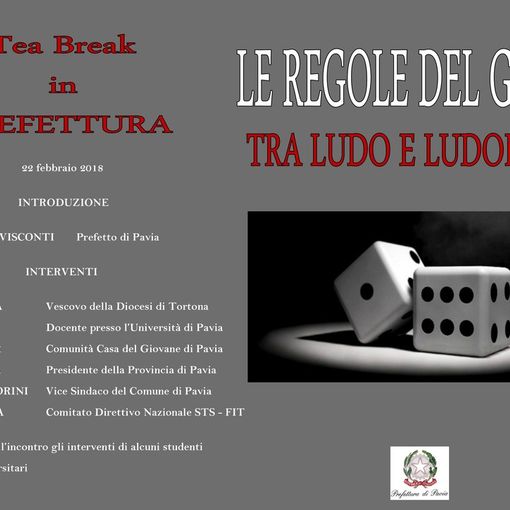 &quot;Tea break&quot; della Prefettura contro il fenomeno delle ludopatie