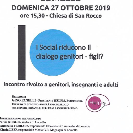 Lomello, i social riducono il dialogo genitori-figli? Domenica l’incontro con l’esperto Gino Fanelli
