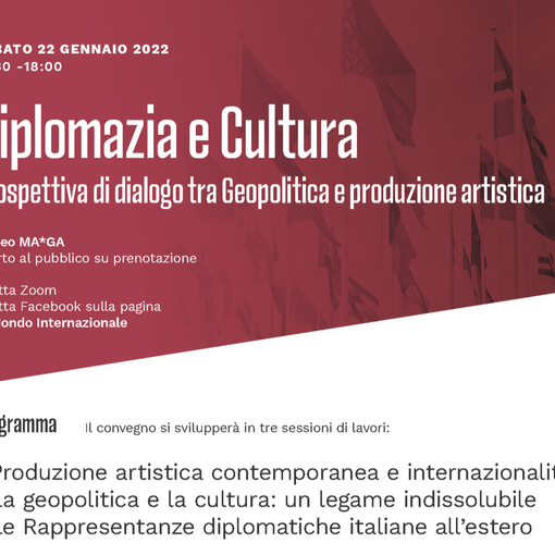 Mondo Internazionale propone il convegno di 'Diplomazia e Cultura. Prospettiva di dialogo tra Geopolitica e produzione artistica'