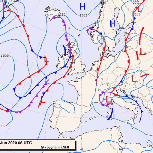 Previsioni meteo per mercoledì 10, giovedì 11, venerdì 12 (giugno)