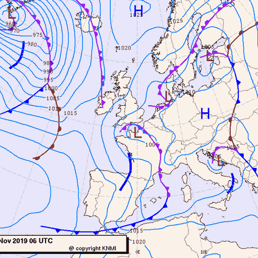 Previsioni meteo per domenica 10, lunedì 11, martedì 12 (novembre)