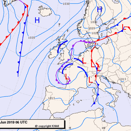 Previsioni meteo per mercoledì 12, giovedì 13, venerdì 14 (giugno)