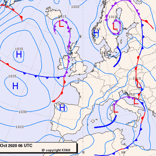 Previsioni meteo per lunedì 12, martedì 13, mercoledì 14 (ottobre)