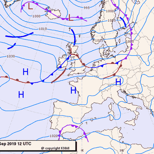 Previsioni meteo per giovedì 12, venerdì 13, sabato 14 (settembre)