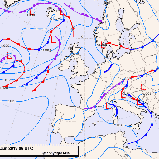 Previsioni meteo per mercoledì 13, giovedì 14, venerdì 15 (giugno)