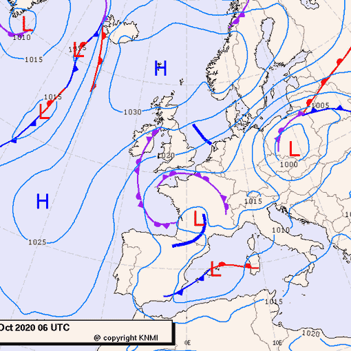Previsioni meteo per mercoledì 14, giovedì 15, venerdì 16 (ottobre)