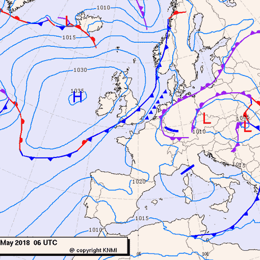 Previsioni meteo per mercoledì 16, giovedì 17, venerdì 18 (maggio)
