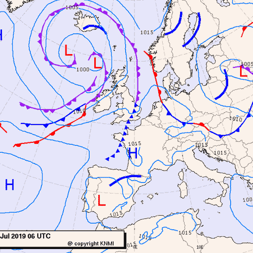 Previsioni meteo per mercoledì 17, giovedì 18, venerdì 19 (luglio)