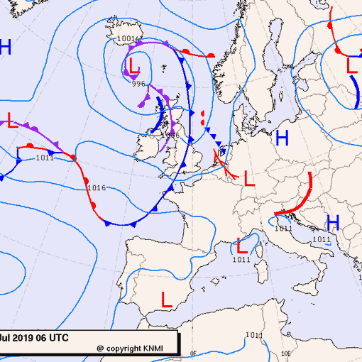 Previsioni meteo per giovedì 18, venerdì 19, sabato 20 (luglio)