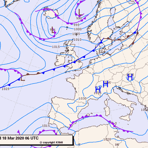 Previsioni meteo per mercoledì 18, giovedì 19, venerdì 20 (marzo)