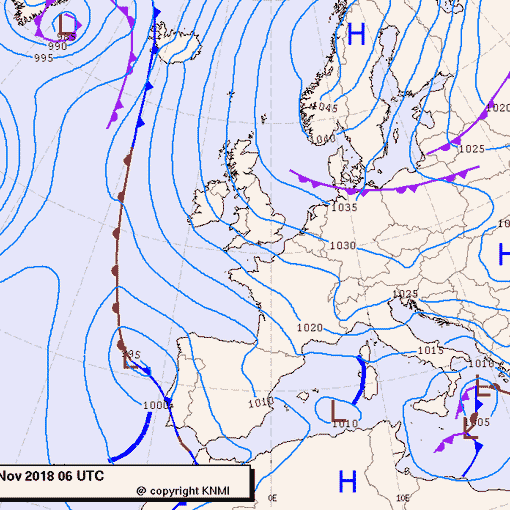Previsioni meteo per domenica 18, lunedì 19, martedì 20 (novembre)