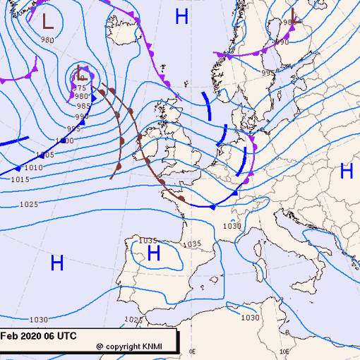 Previsioni meteo per mercoledì 19, giovedì 20, venerdì 21 (febbraio)