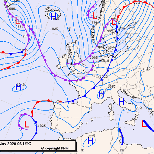 Previsioni meteo per giovedì 19, venerdì 20, sabato 21 (novembre)