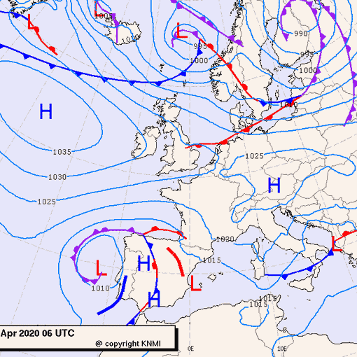 Previsioni meteo per mercoledì 1, giovedì 2, venerdì 3 (aprile)