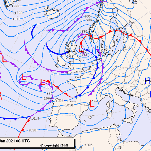Previsioni meteo per giovedì 21, venerdì 22, sabato 23 (gennaio)