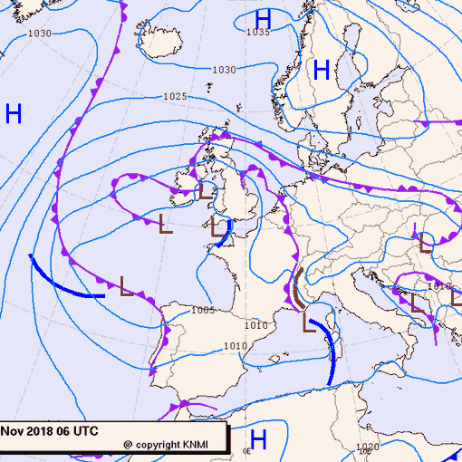 Previsioni meteo per mercoledì 21, giovedì 22, venerdì 23 (novembre)