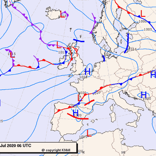 Previsioni meteo per mercoledì 22, giovedì 23, venerdì 24 (luglio)