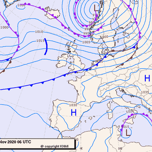 Previsioni meteo per domenica 22, lunedì 23, martedì 24 (novembre)
