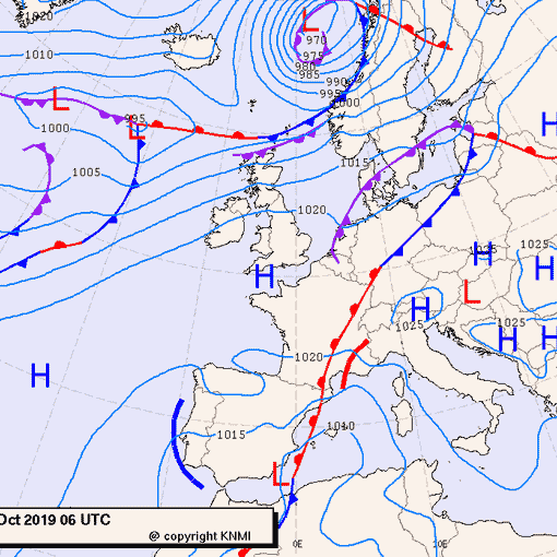 Previsioni meteo per martedì 22, mercoledì 23, giovedì 24 (ottobre)