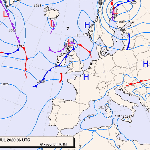 Previsioni meteo per giovedì 23, venerdì 24, sabato 25 (luglio)