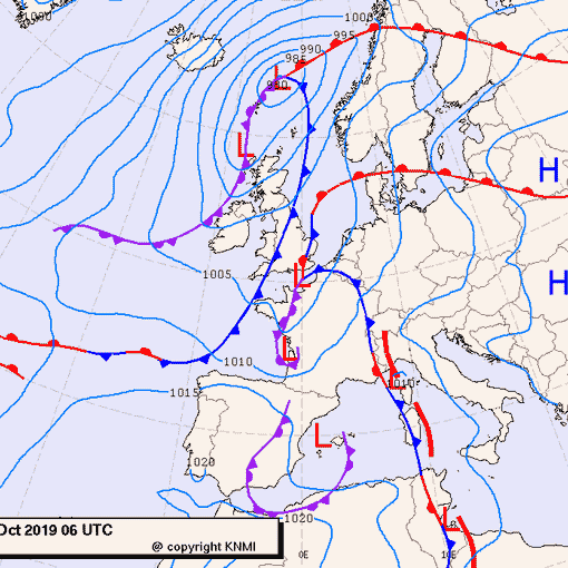 Previsioni meteo per giovedì 24, venerdì 25, sabato 26 (ottobre)
