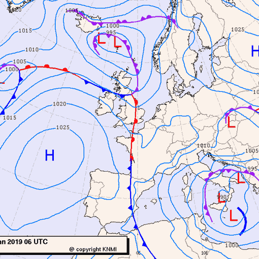 Previsioni meteo per venerdì 25, sabato 26, domenica 27 (gennaio)