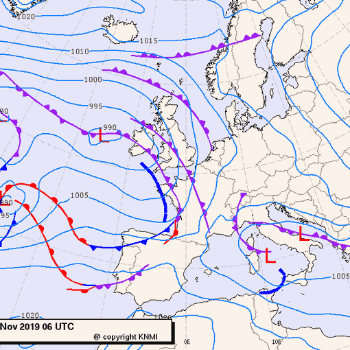 Previsioni meteo per lunedì 25, martedì 26, mercoledì 27 (novembre)