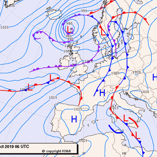 Previsioni meteo per venerdì 25, sabato 26, domenica 27 (ottobre)