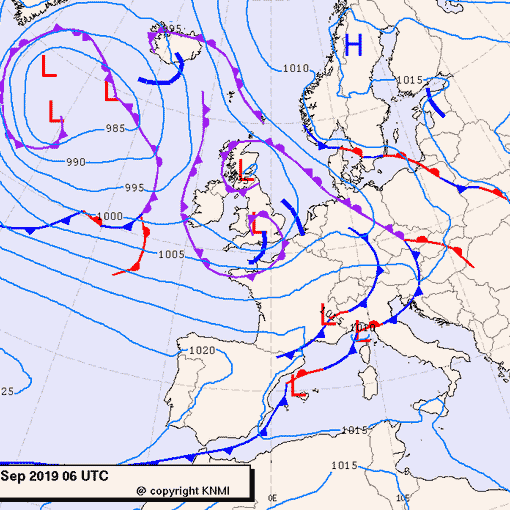 Previsioni meteo per mercoledì 25, giovedì 26, venerdì 27 (settembre)