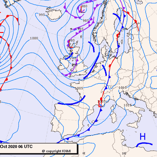 Previsioni meteo per lunedì 26, martedì 27, mercoledì 28 (ottobre)