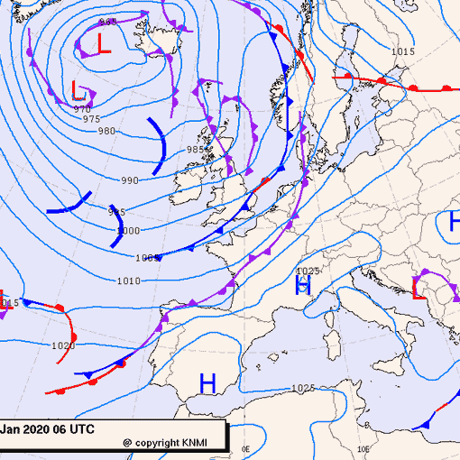 Previsioni meteo per mercoledì 29, giovedì 30, venerdì 31 (gennaio)