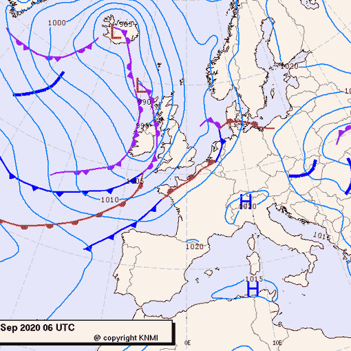 Previsioni meteo per mercoledì 30, giovedì 1, venerdì 2 (settembre-ottobre)