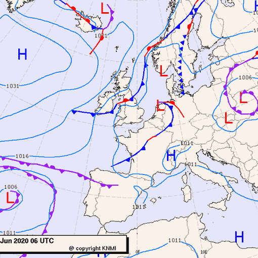 Previsioni meteo per mercoledì 3, giovedì 4, venerdì 5 (giugno)