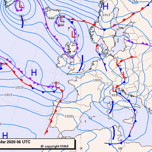Previsioni meteo per martedì 3, mercoledì 4, giovedì 5 (marzo)