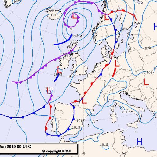 Previsioni meteo per martedì 4, mercoledì 5, giovedì 6 (giugno)