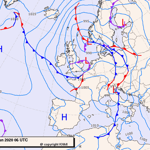 Previsioni meteo per venerdì 5, sabato 6, domenica 7 (giugno)