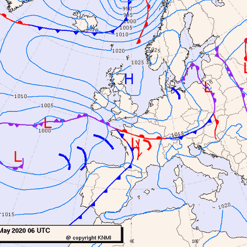 Previsioni meteo per martedì 5, mercoledì 6, giovedì 7 (maggio)