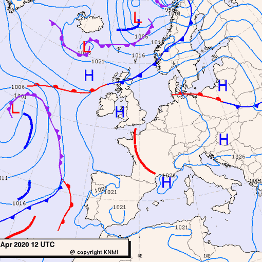 Previsioni meteo per mercoledì 8, giovedì 9, venerdì 10 (aprile)