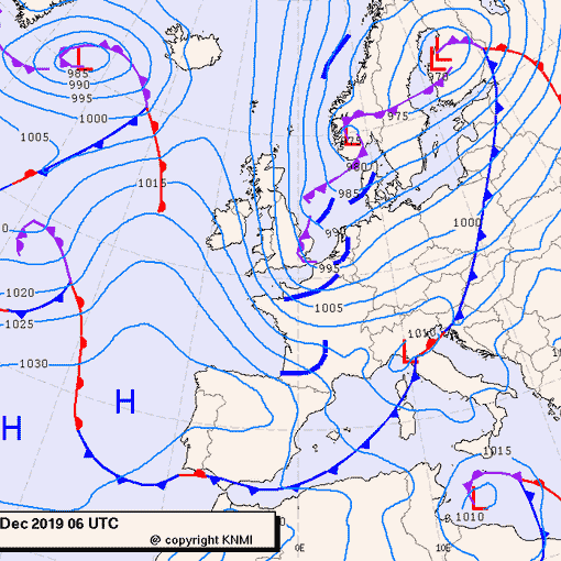 Previsioni meteo per lunedì 9, martedì 10, mercoledì 11 (dicembre)