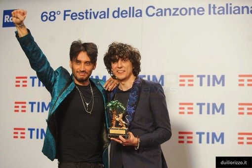 Conferenza stampa all'Ariston: Ermal Meta e Fabrizio Moro &quot;La nostra è una canzone d'amore per l'umanità&quot;