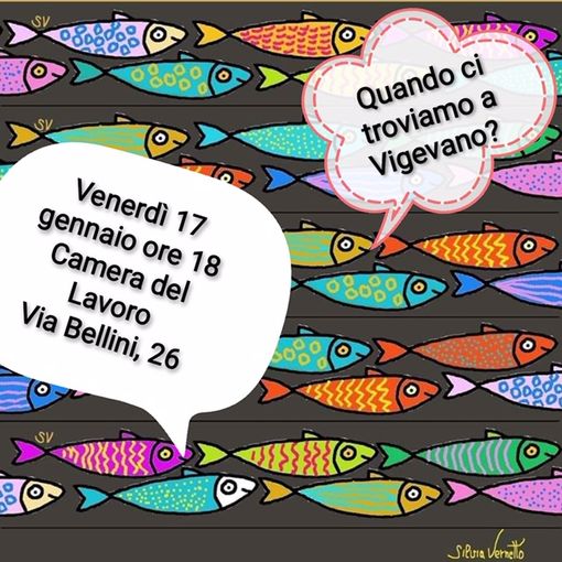 Vigevano, le Sardine lomelline si incontrano nella città ducale in vista della manifestazione di Pavia