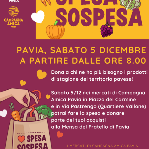Covid, torna la “spesa sospesa” di Coldiretti per aiutare chi ne ha più bisogno