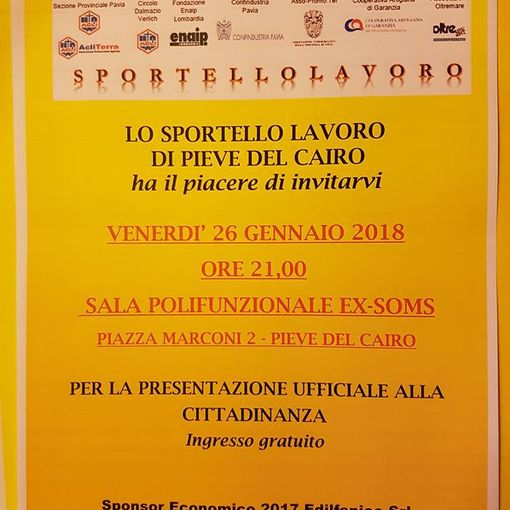 Pieve del Cairo: Arriva lo sportello lavoro per i disoccupati