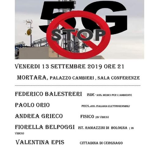 Mortara, venerdì prossimo l’incontro “Stop al 5G”