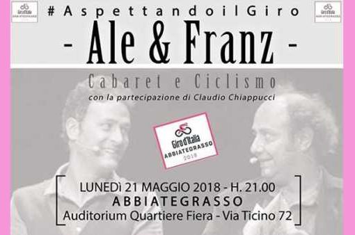 Abbiategrasso: stasera Ale &amp; Franz con Claudio Chiappucci in fiera, sale la febbre per il Giro