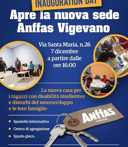 Vigevano, inaugurazione della nuova sede dell’Anffas Vigevano