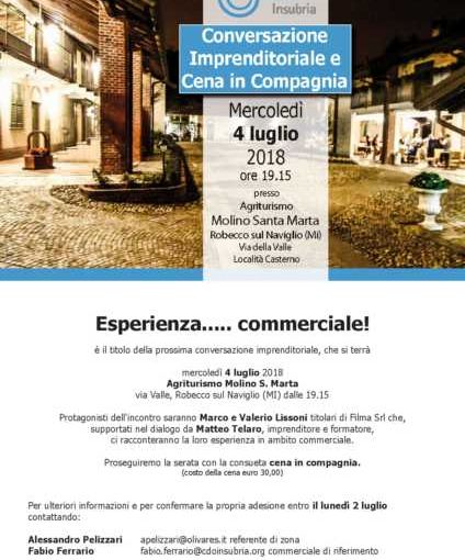Mercoledì 4 tornano al Mulino Santa Marta le conversazioni imprenditoriali della CDO