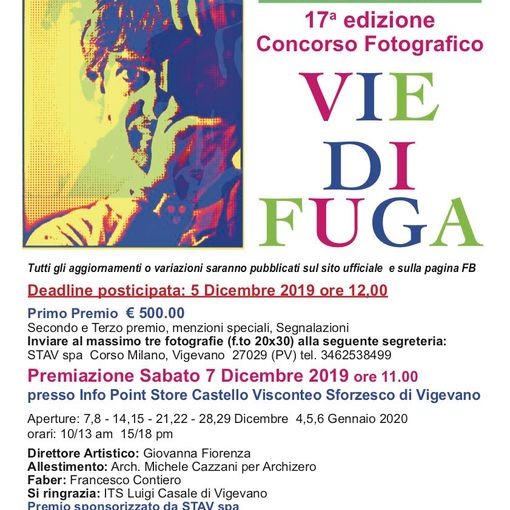 Vigevano: il 7 dicembre si terrà la premiazione della 17° edizione del concorso fotografico &quot;Vie di Fuga&quot;