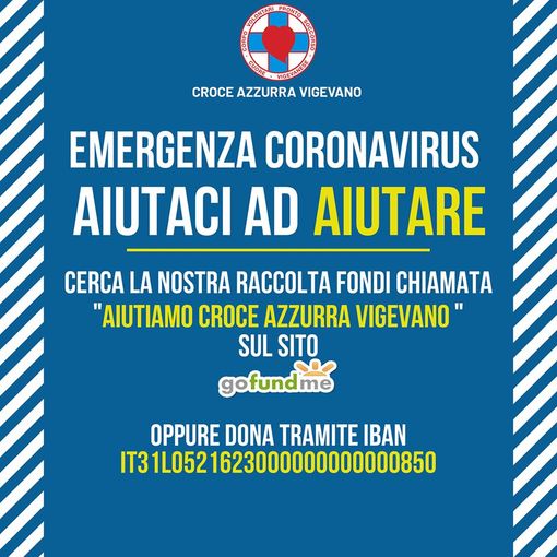 Vigevano, emergenza Covid-19: aiuti per la Croce Azzurra anche da Washington